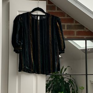 Do+Be Sheer Velvet Blouse
